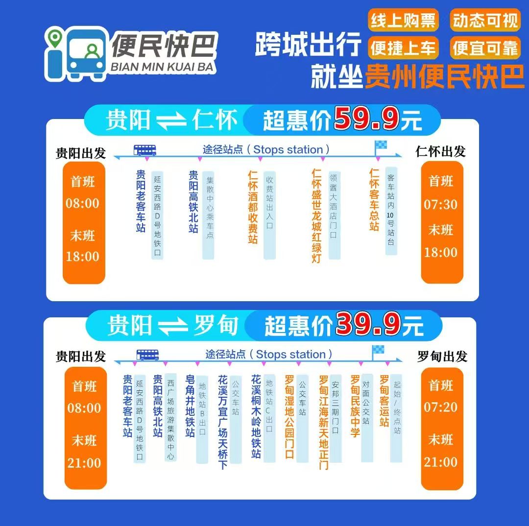 羅甸至貴陽便民快巴專線