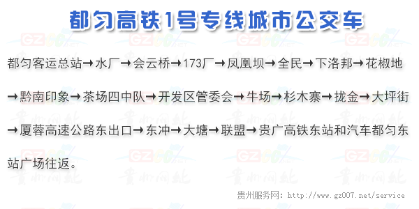 都勻公交高鐵1號線
