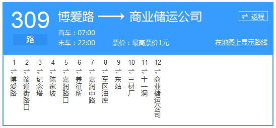 貴陽市309路公交路線