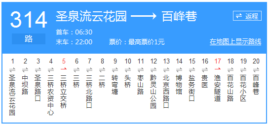 貴陽市314路公交路線